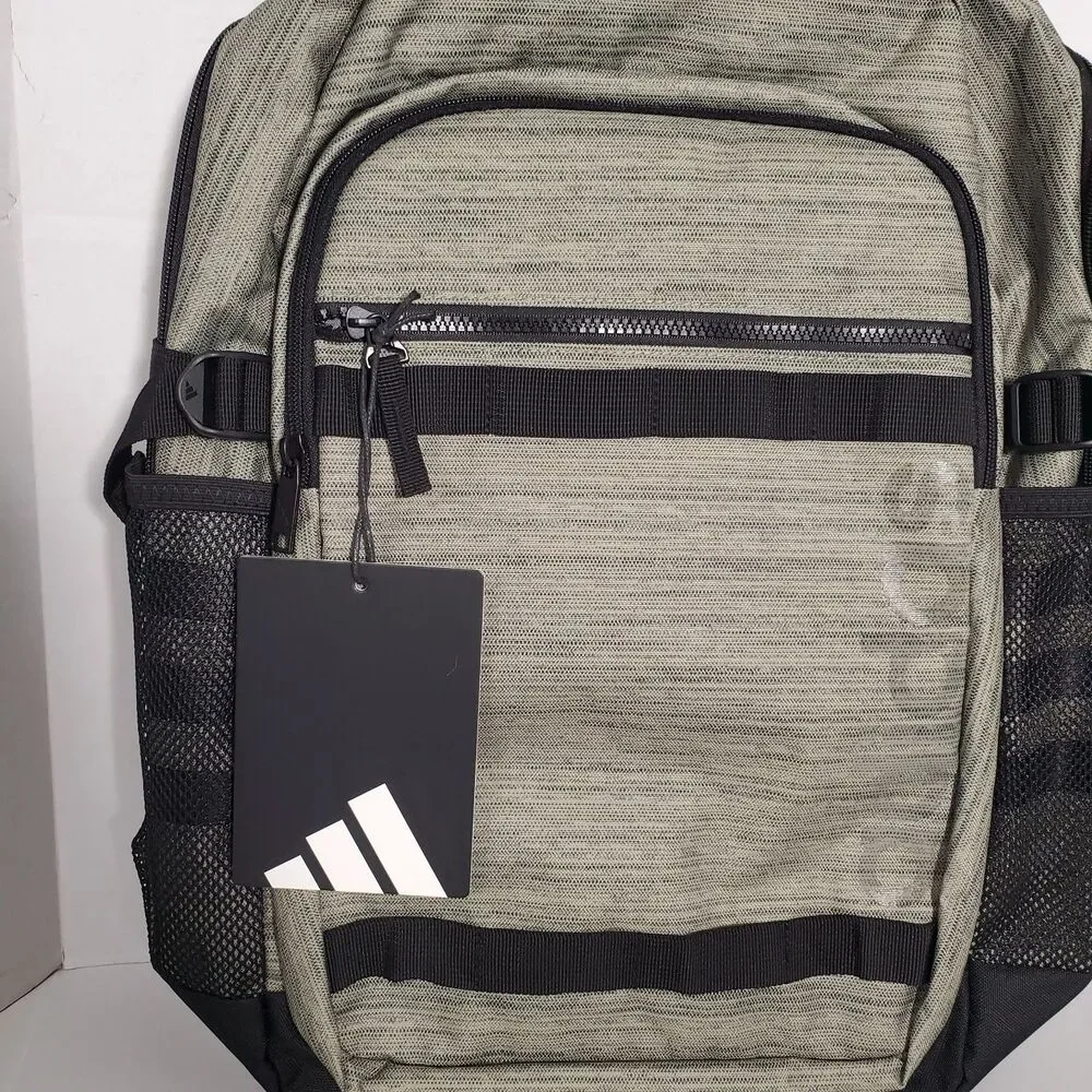 Adidas Core Advantage 4 Backpack Two Tone Green/Black Laptop School Bag NWT‎